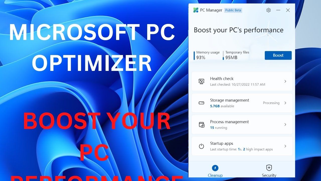 Microsoft PC Optimization Tool