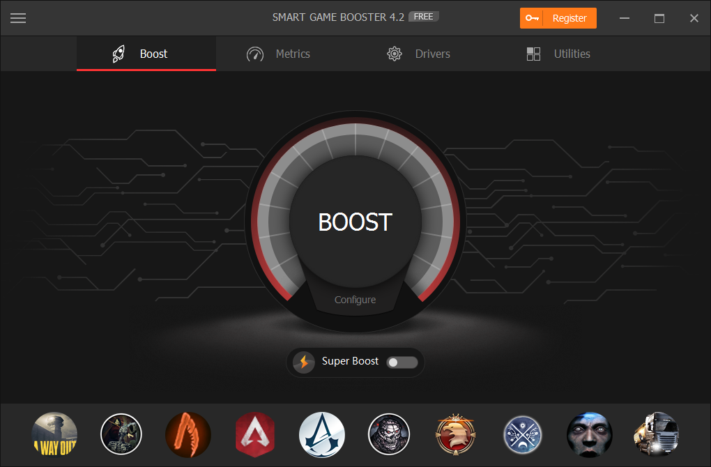 Smart Game Booster Dashboard