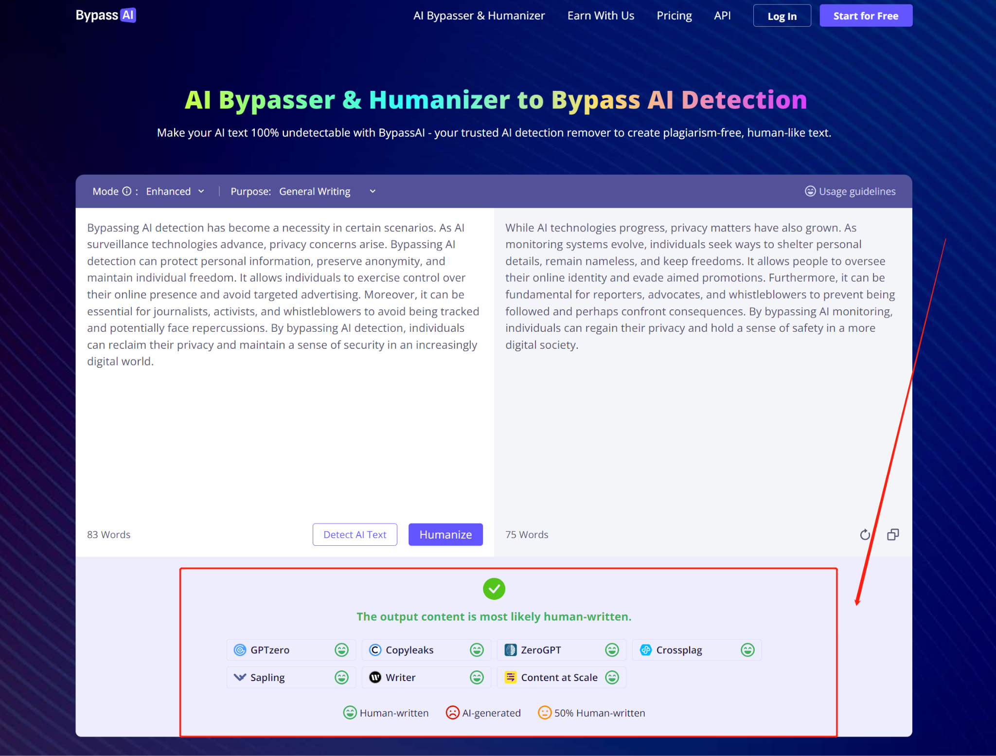 Bypass AI for Privacy