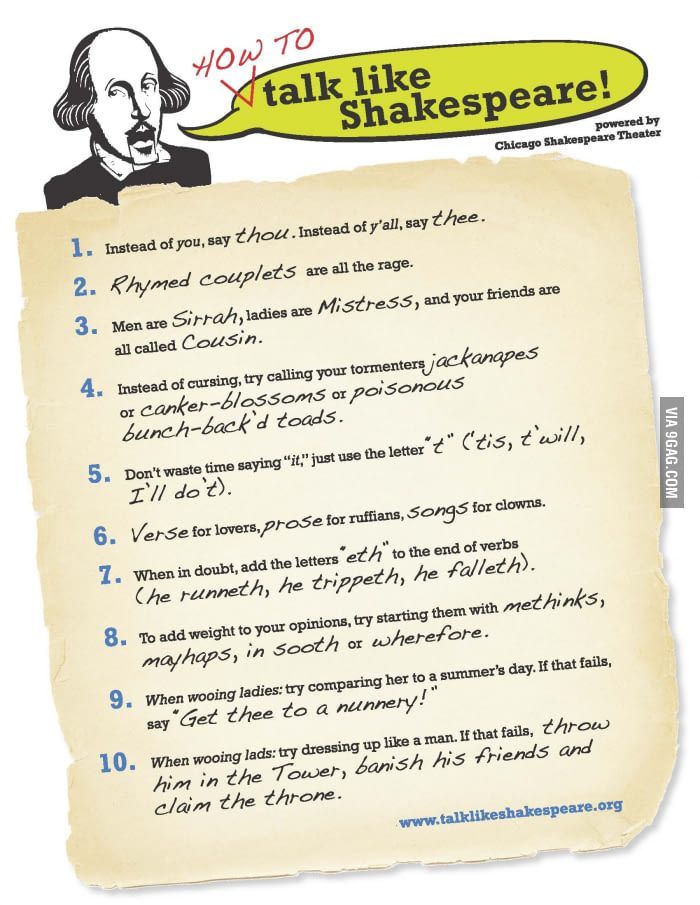 Shakespeare Speech Tips