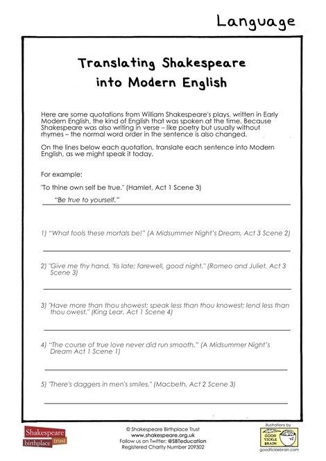 Translating Early Modern English into Modern English