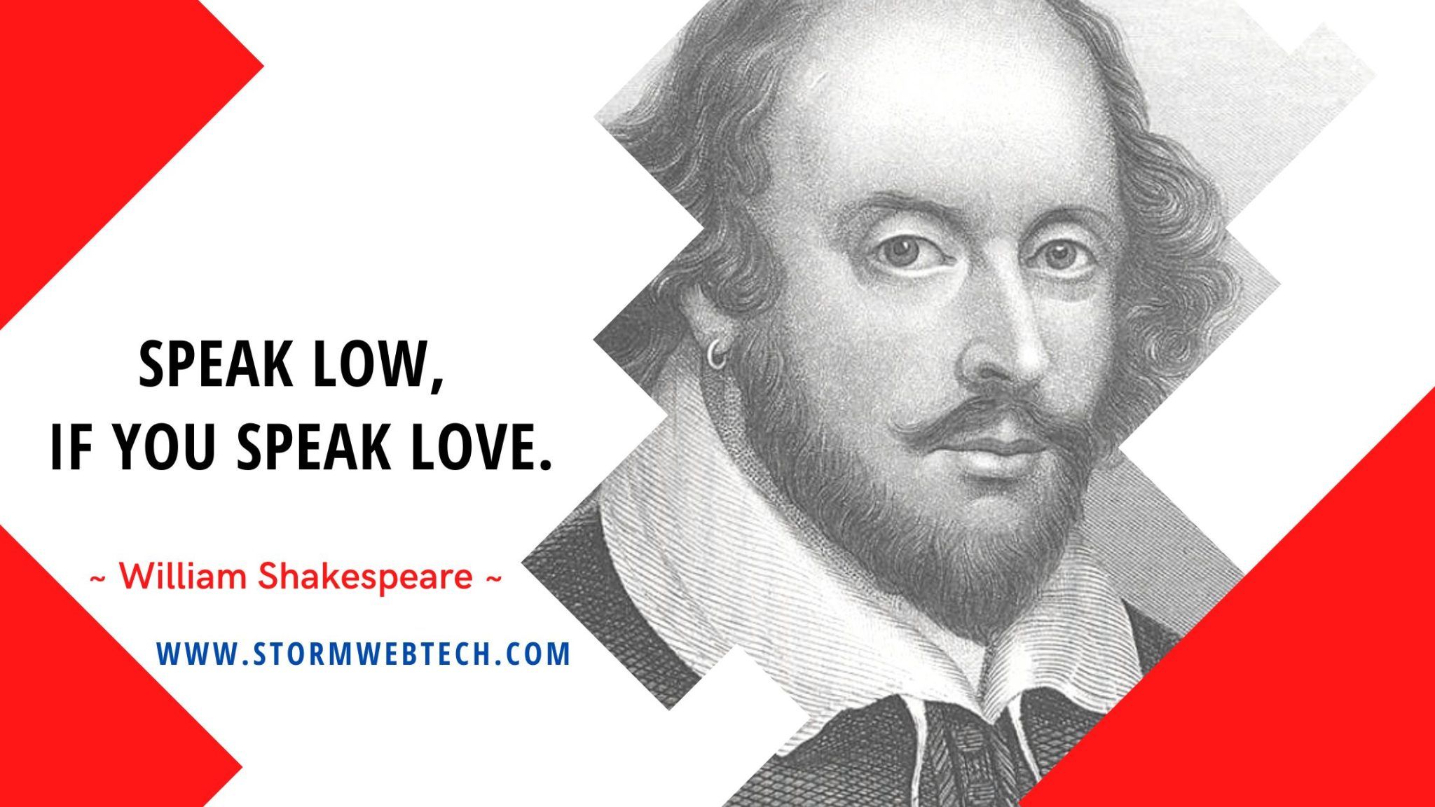 William Shakespeare portrait with quote