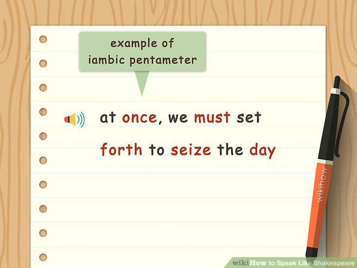 Iambic Pentameter Example